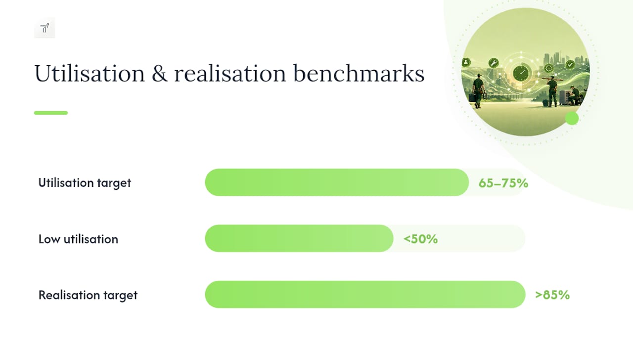 Utilisation and realisation benchmark bars