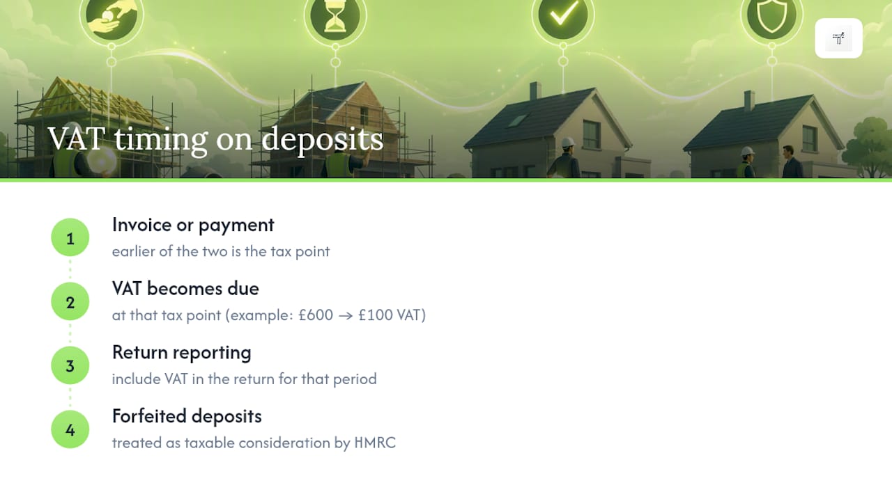 VAT deposit tax point flow diagram