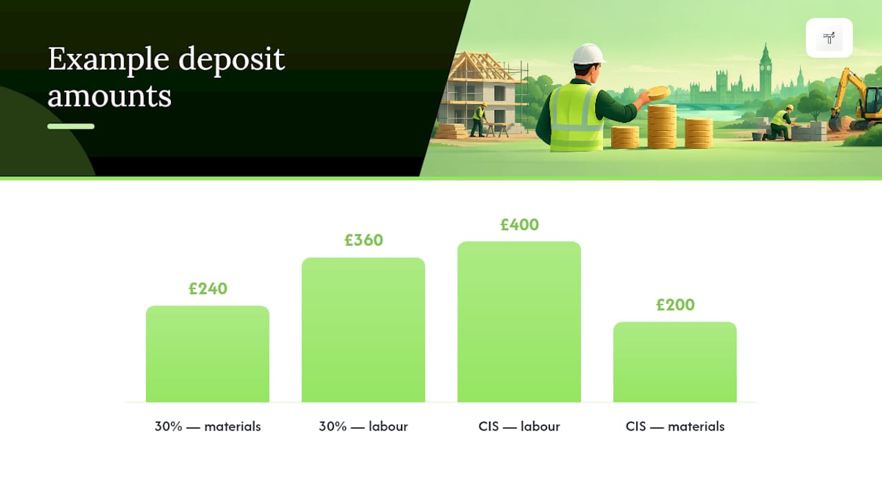Deposit invoice wording and template examples — overview diagram