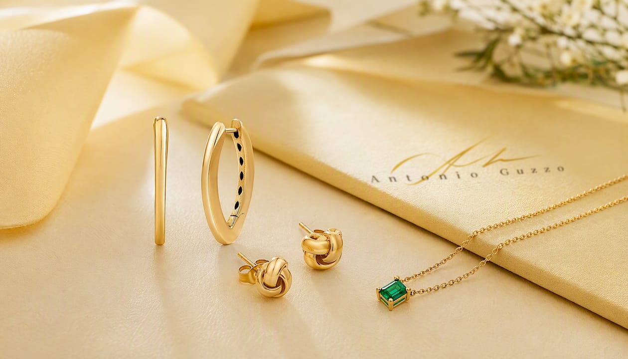 14K Yellow Gold Classic Polished Hoop Earrings