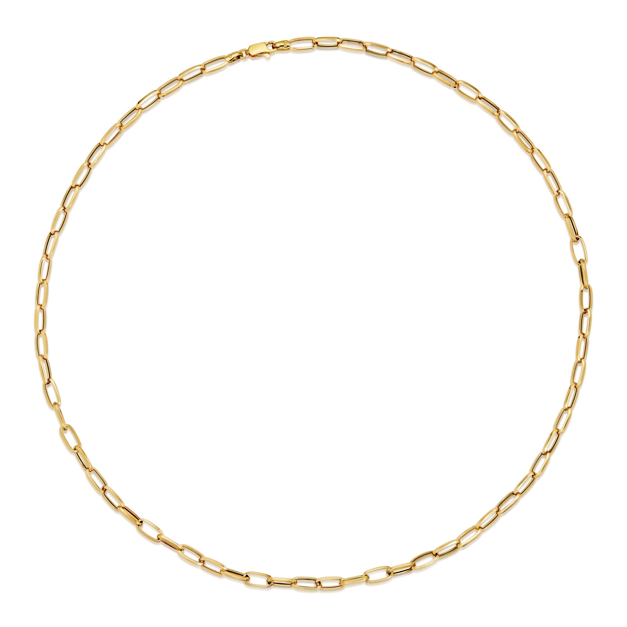 Collar de cadena de clip de oro de 18K