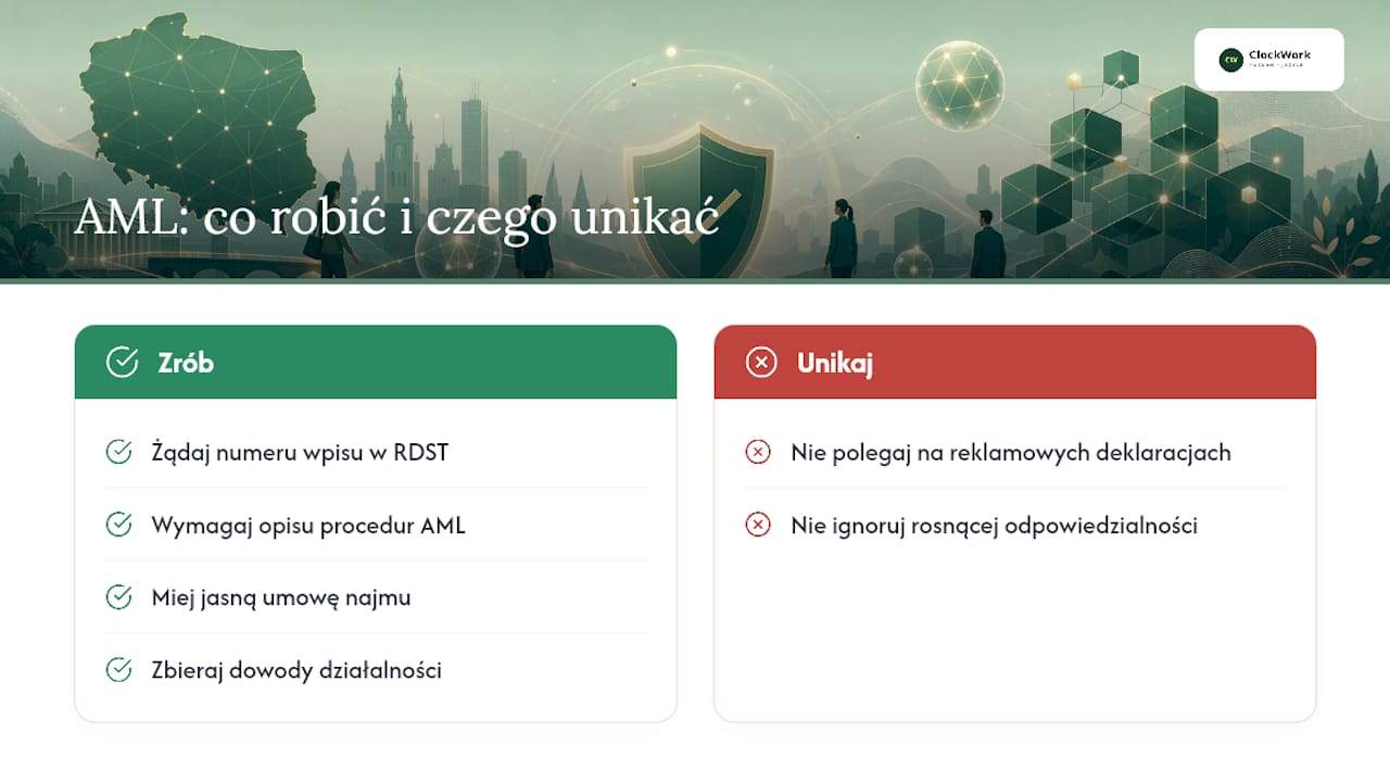 Regulacje AML zaostrzają się, a klienci muszą o tym pamiętać — overview diagram