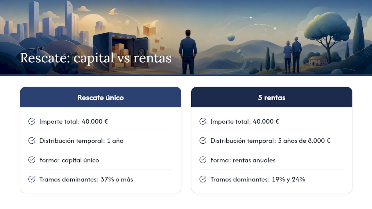 Comparativa fiscal entre capital y rentas