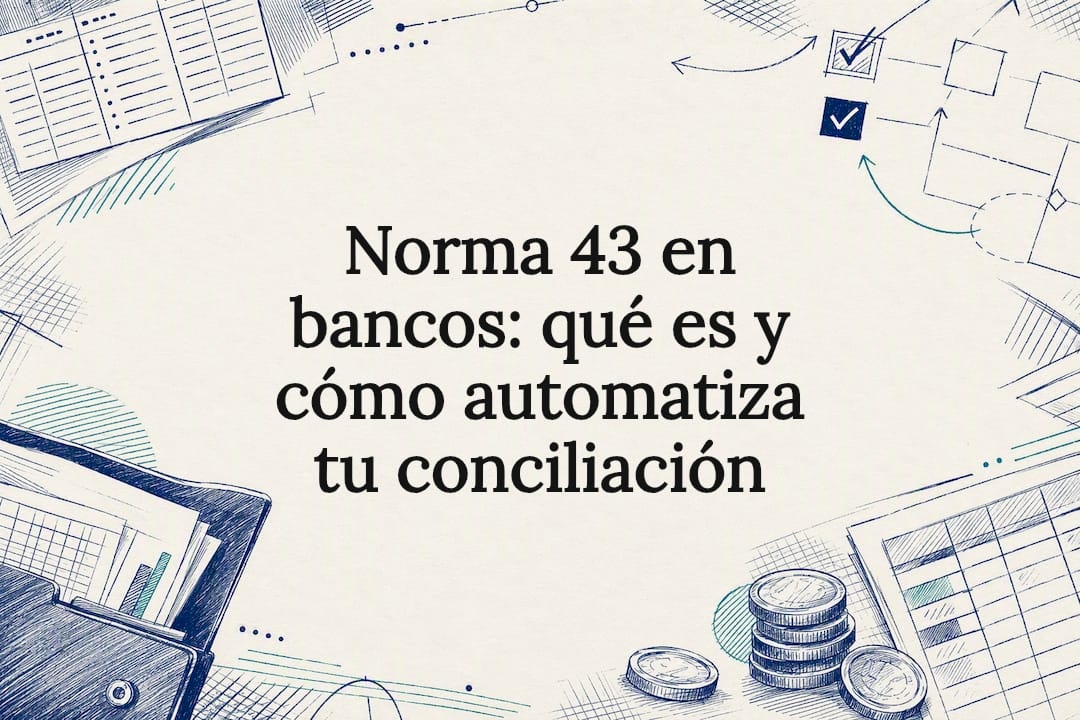 Tarjeta ilustrada sobre conciliación bancaria