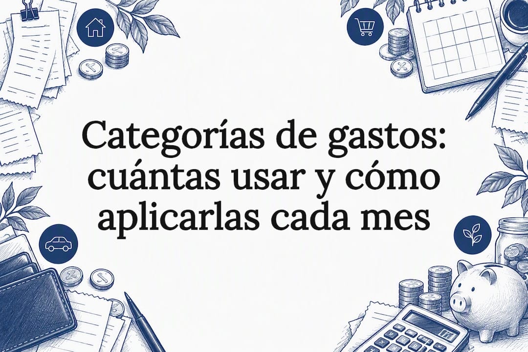 Tarjeta ilustrativa sobre tipos de gastos