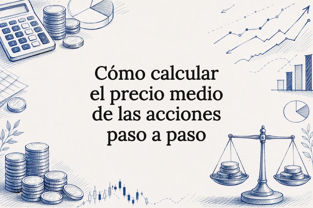 Tarjeta ilustrativa sobre el precio medio en bolsa