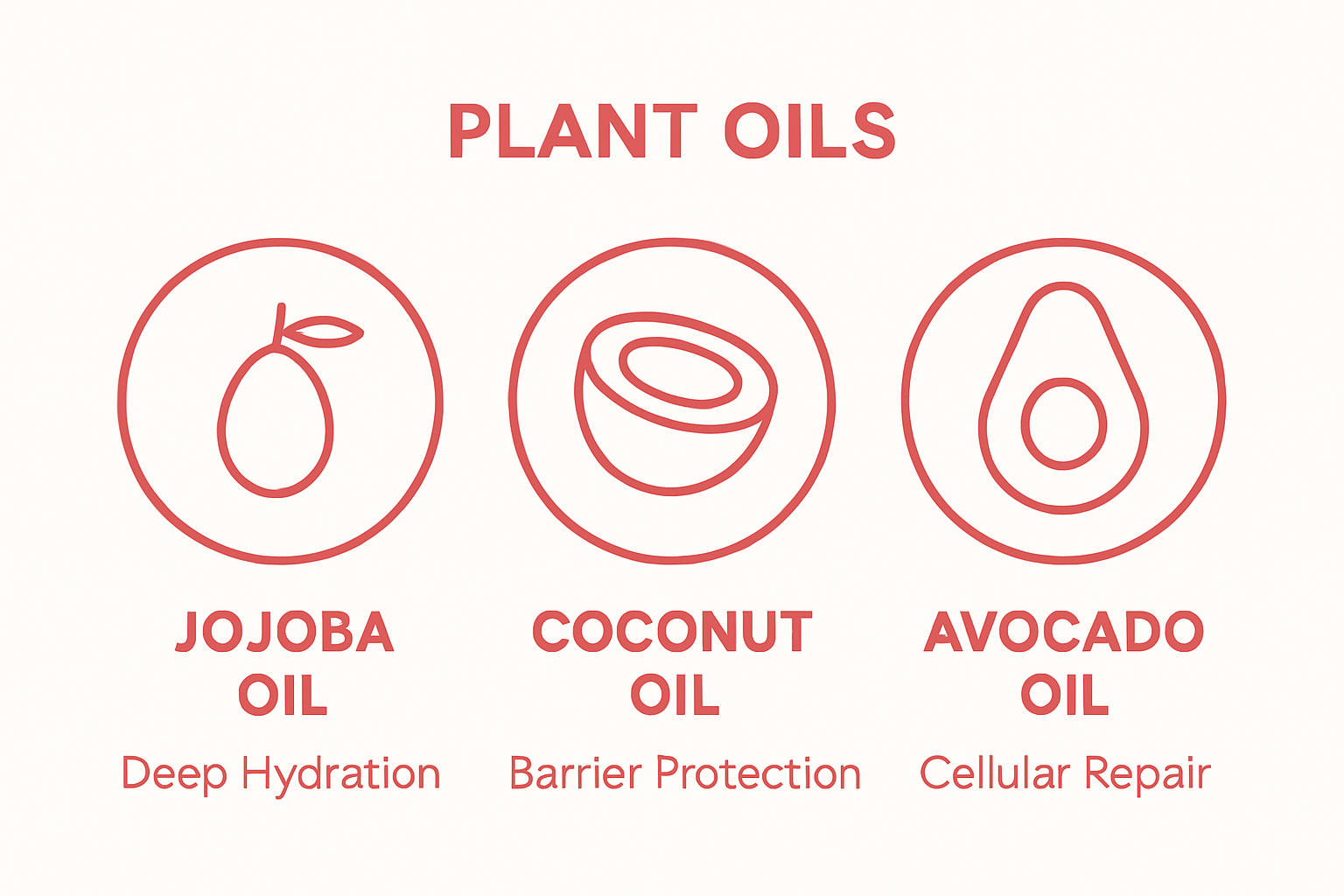 Comparison of jojoba, coconut, and avocado oil for lips