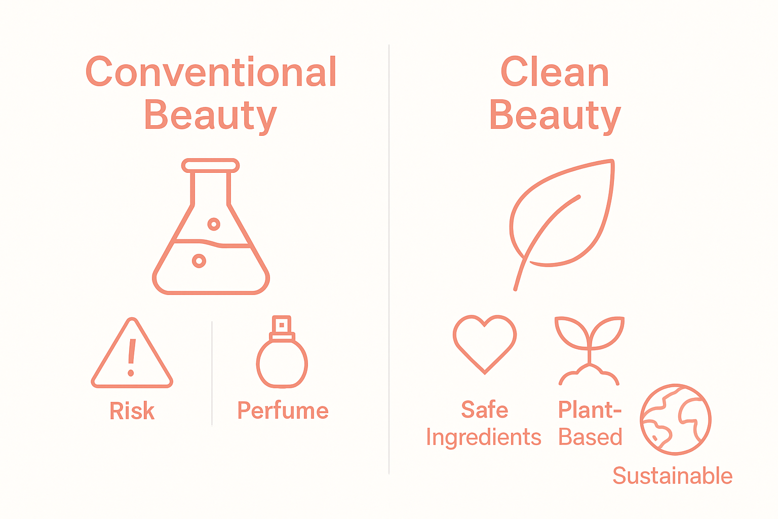 Comparison of clean beauty and conventional beauty key differences