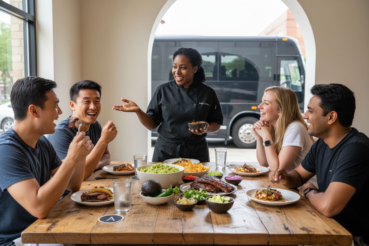 Austin food tour, culinary storytelling, group dining