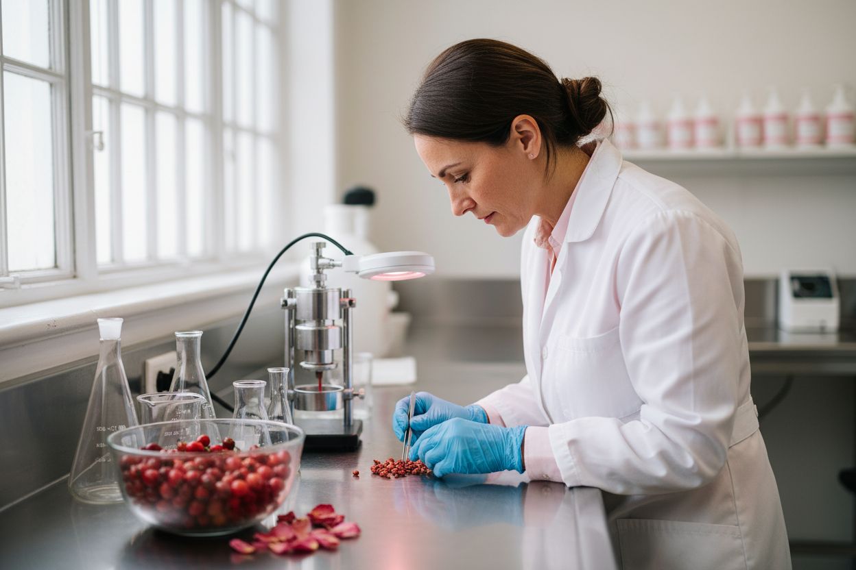 rosehip oil cold pressing laboratory