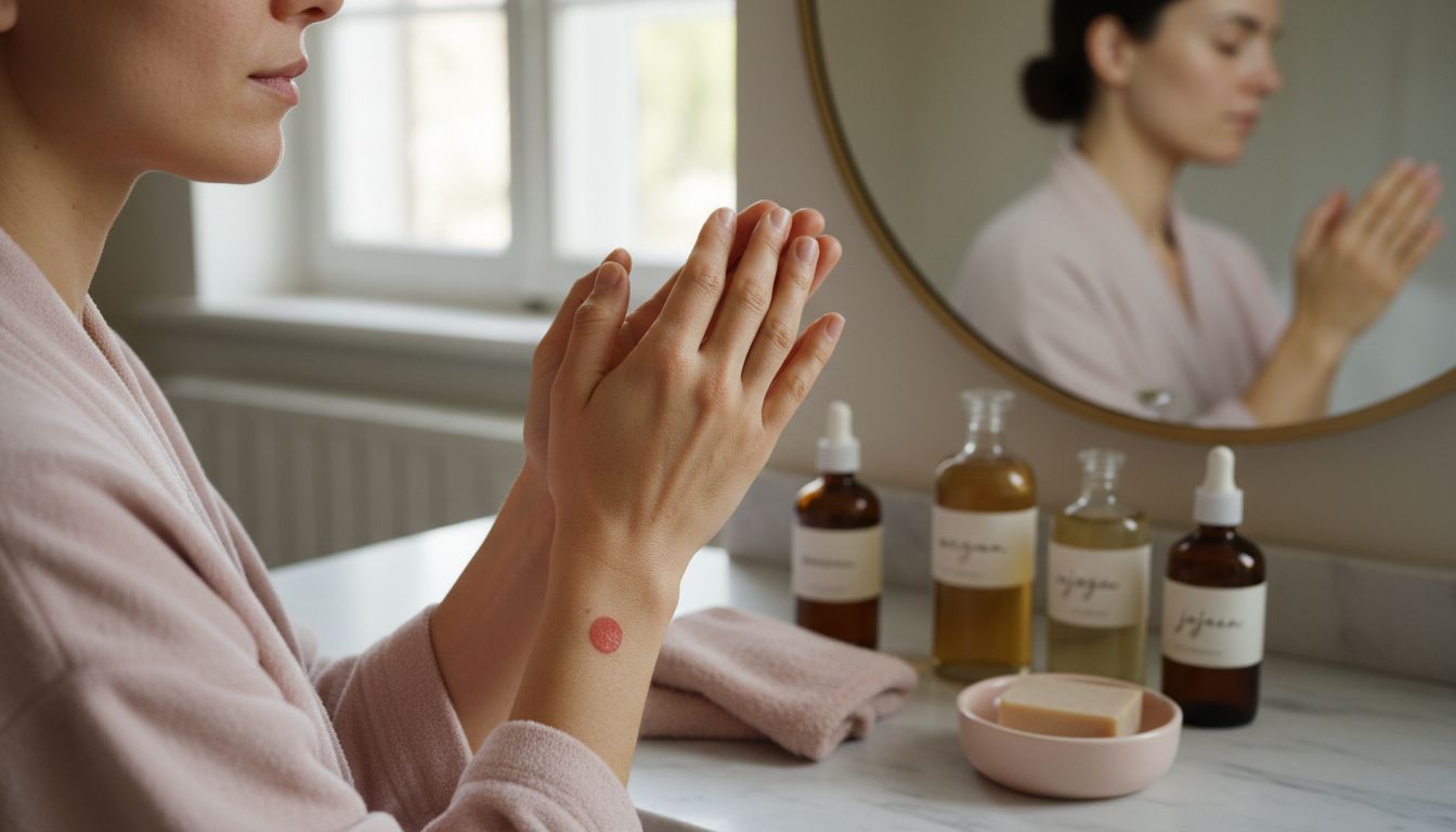 applying botanical serum