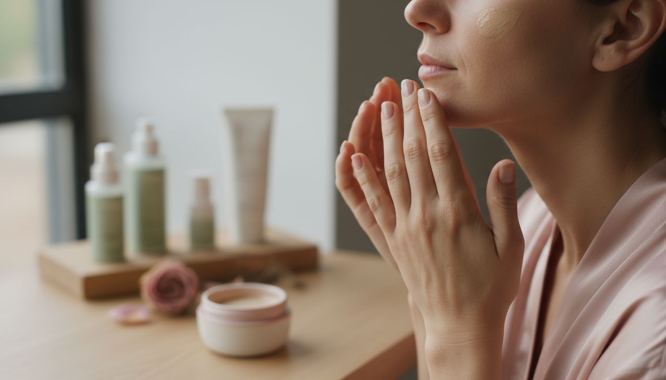 applying makeup sensitive skin