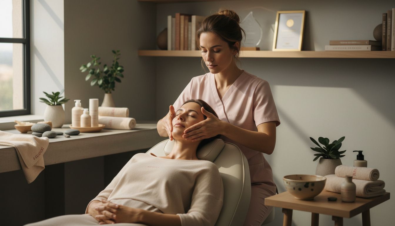 facial massage demonstration