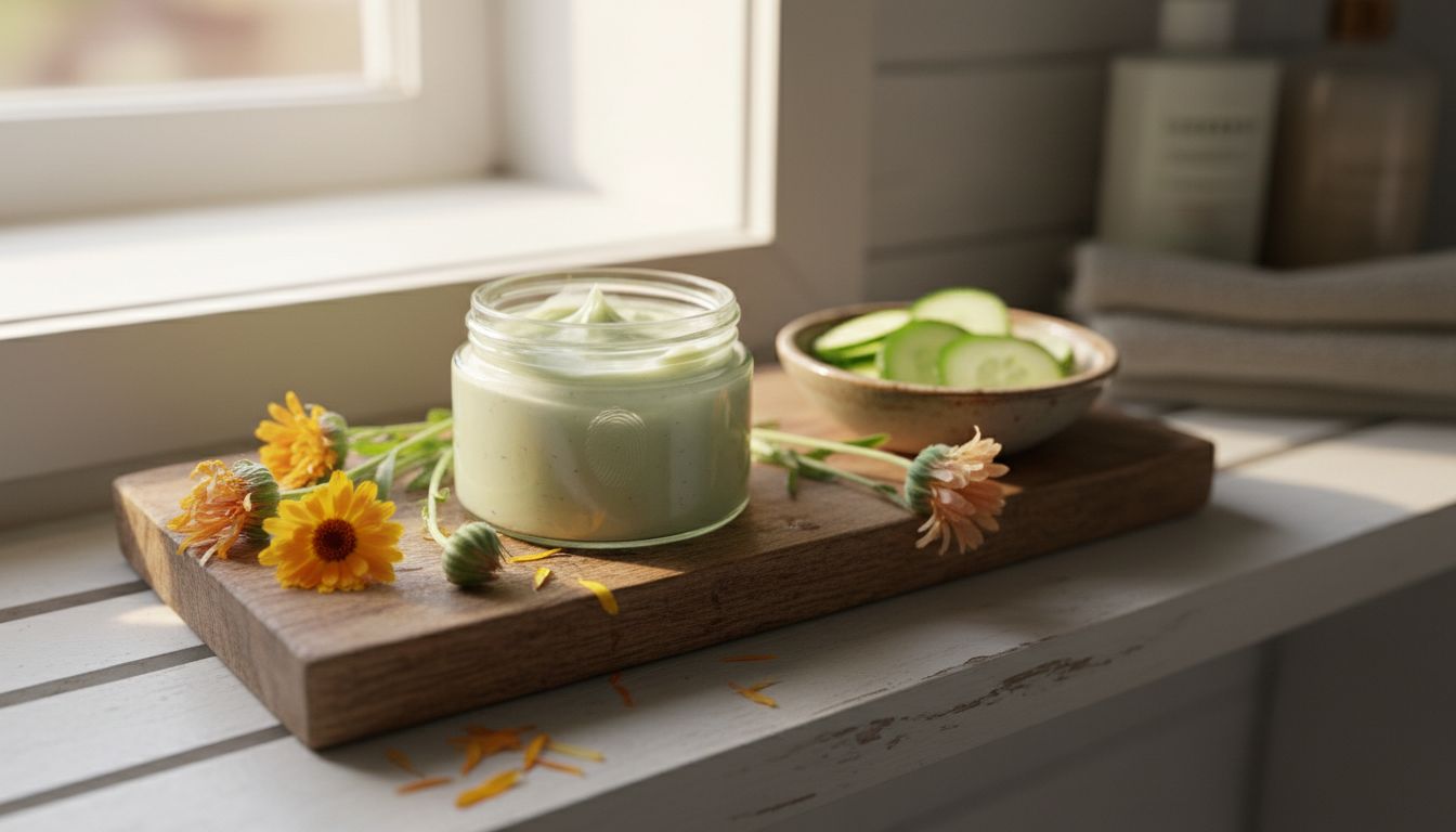 Close-up natural ingredients for sensitive skin