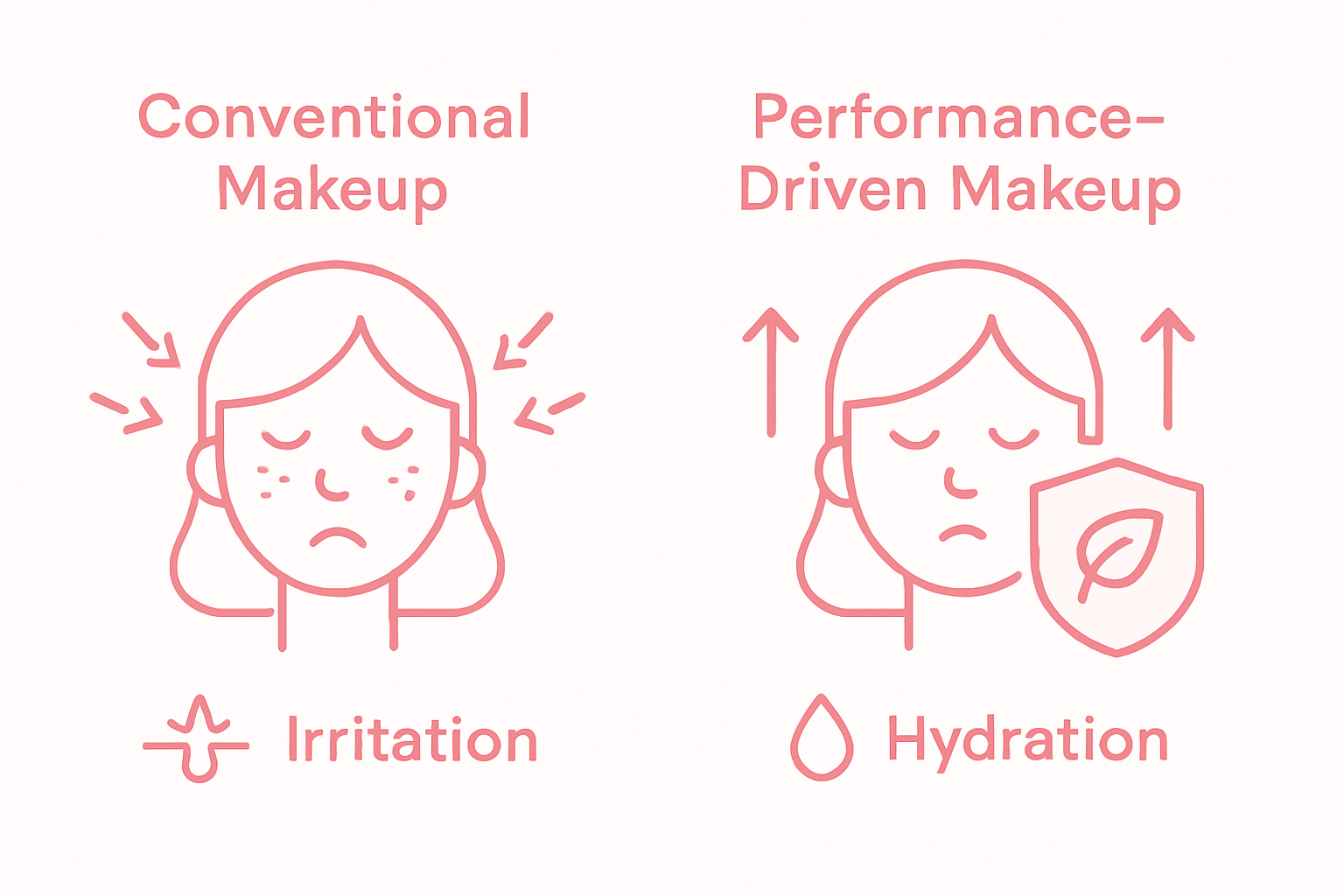 Infographic: benefits of protective makeup for sensitive skin