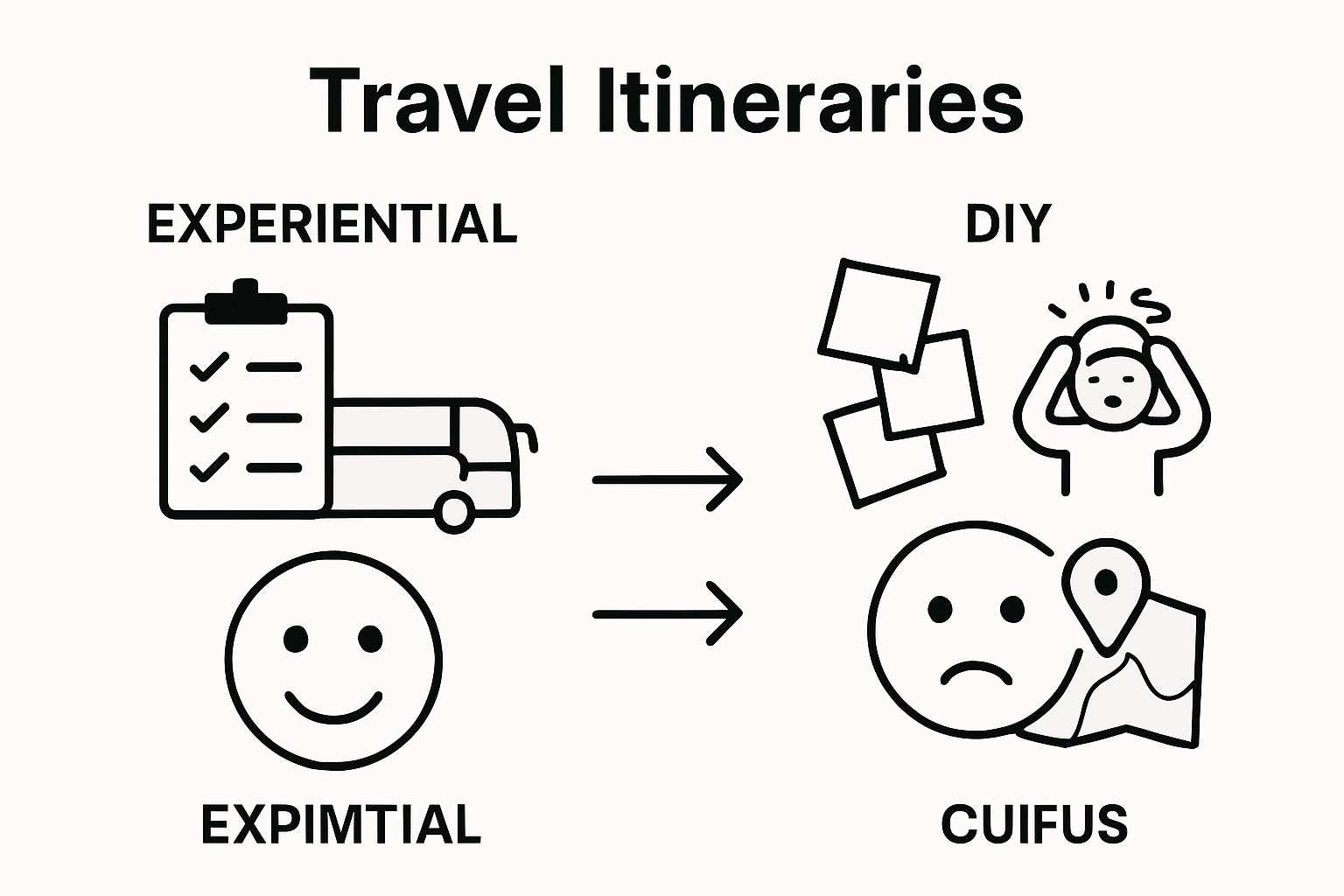 Comparison of curated and DIY travel planning
