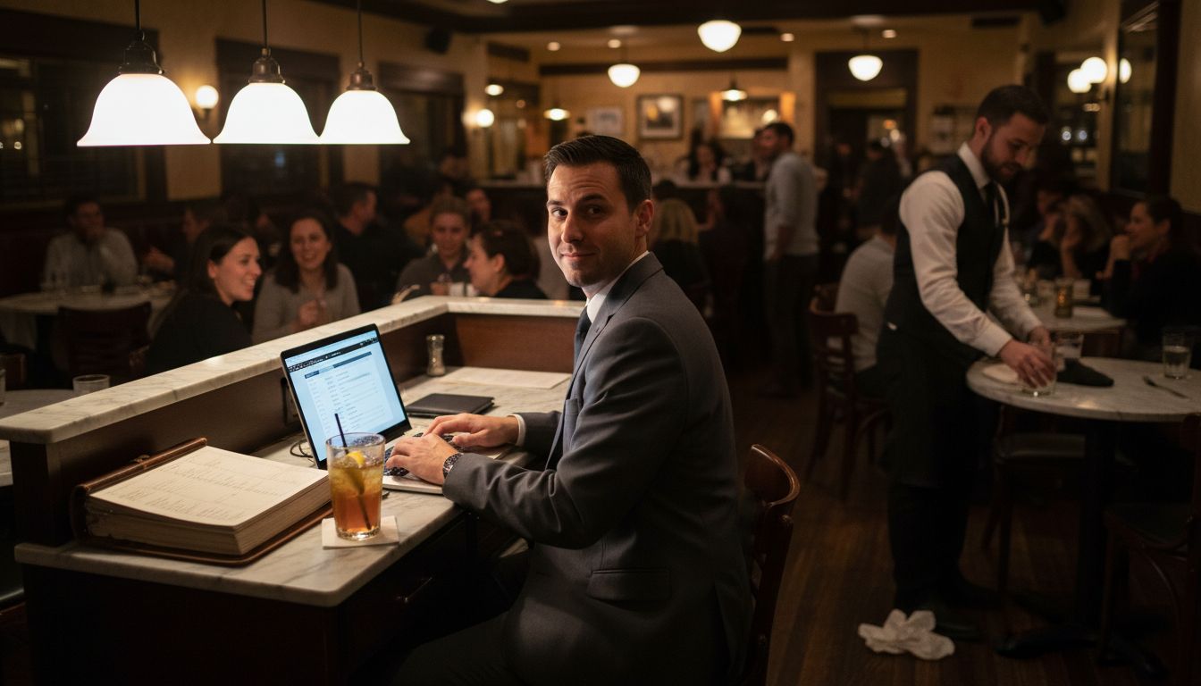 Concierge coordinating restaurant reservations