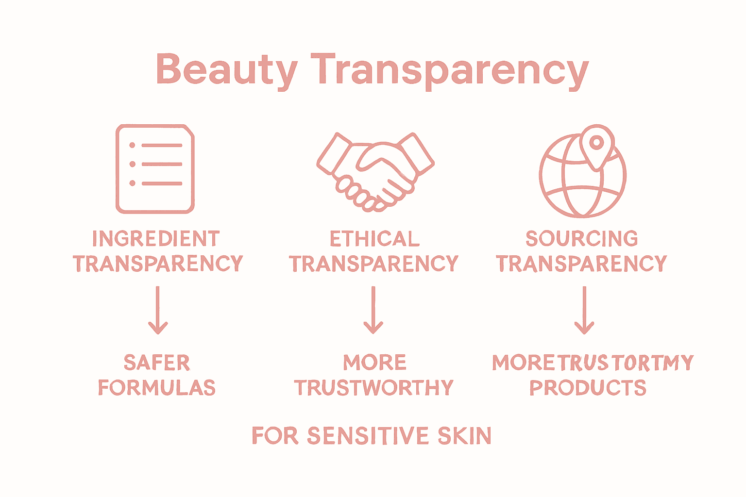 Beauty transparency types comparison infographic