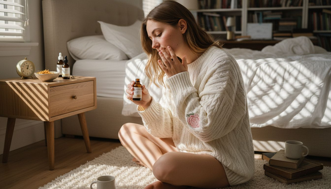 Serum application to soothe sensitive skin