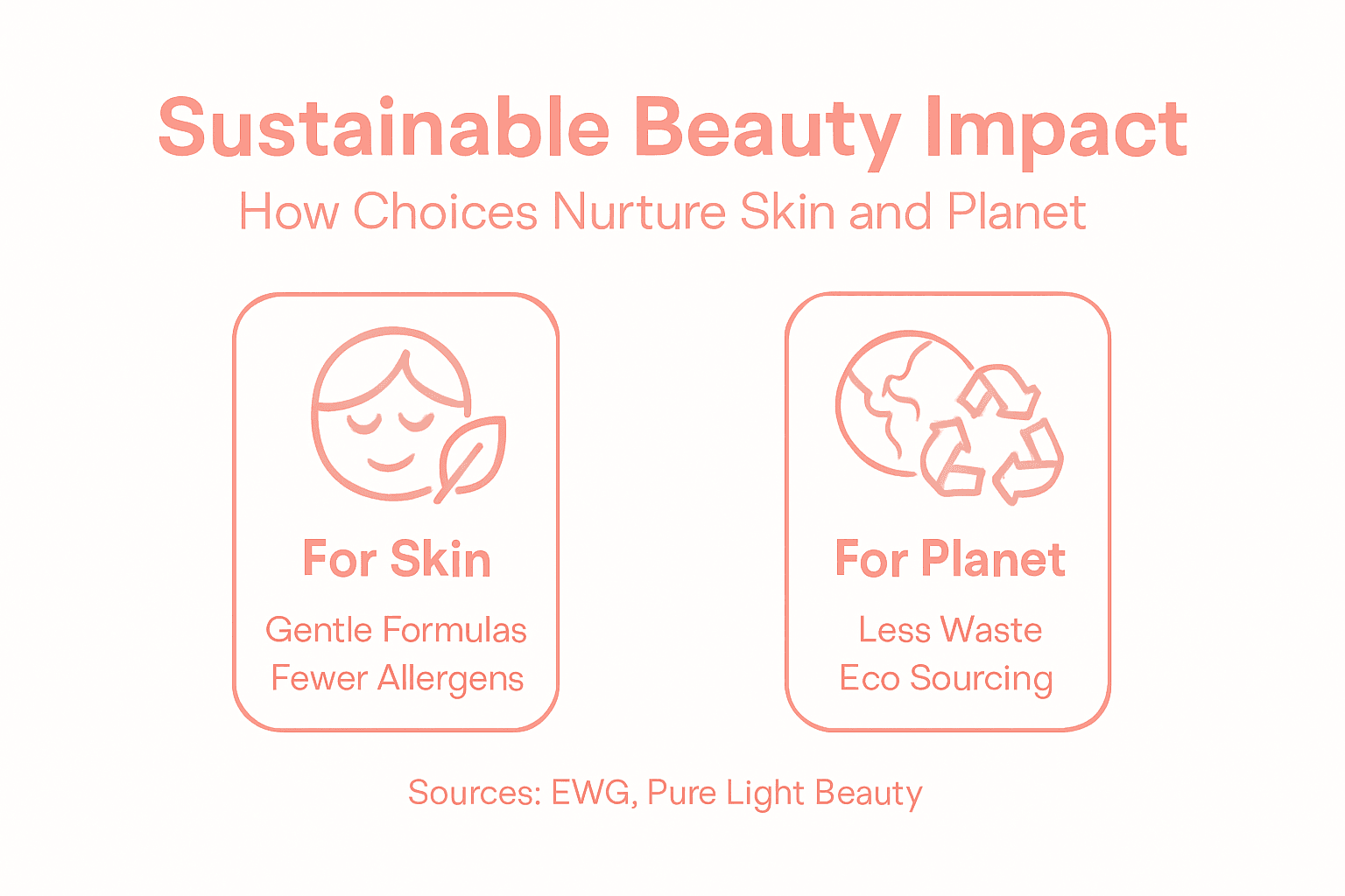 Infographic showing benefits for skin and planet