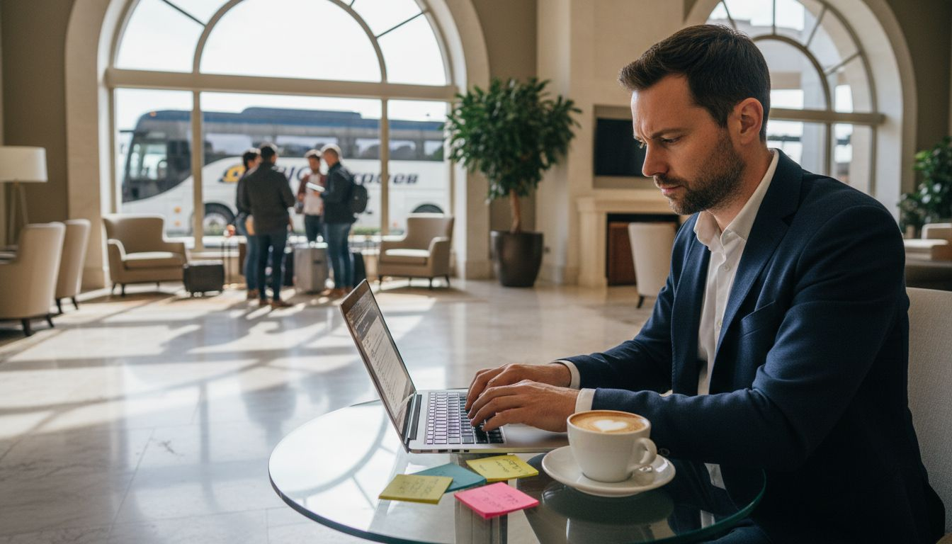 Luxury tour organizer planning guest experience