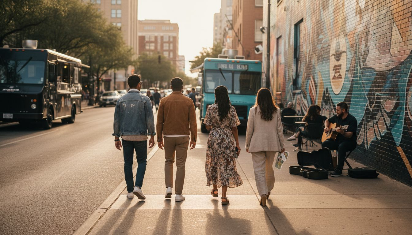 Group enjoying custom luxury Austin walking tour