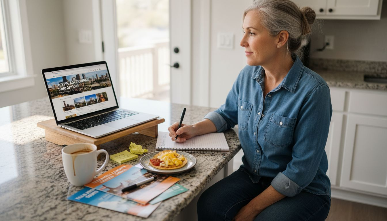 Woman planning personalized Austin luxury tour