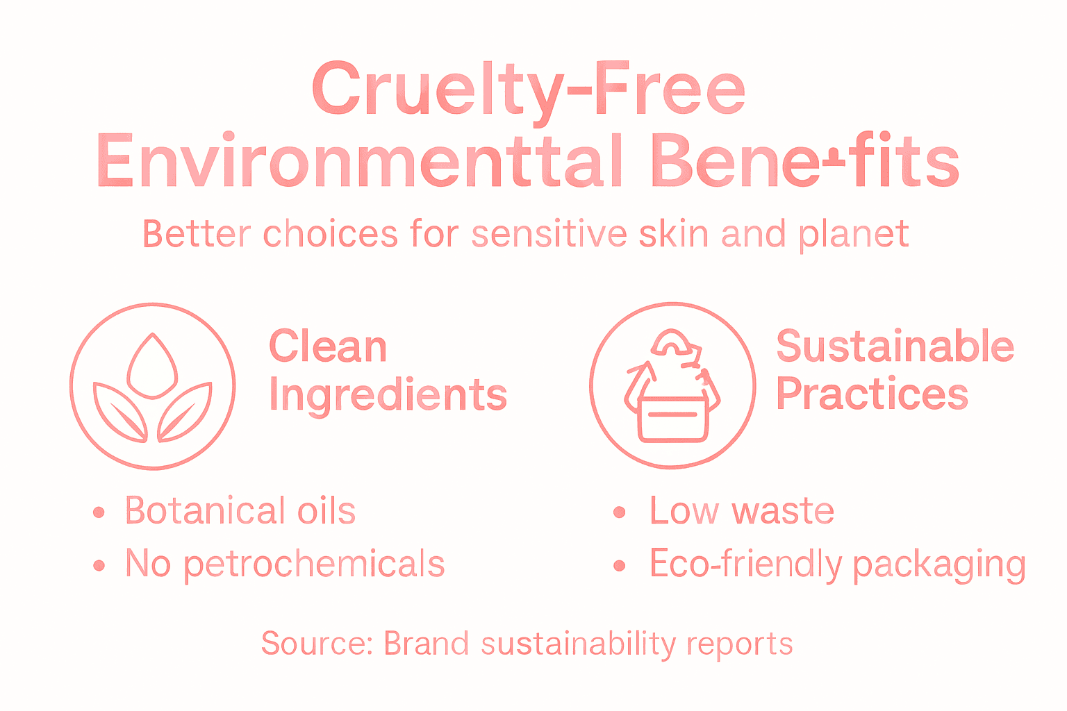 Infographic on eco benefits cruelty-free makeup