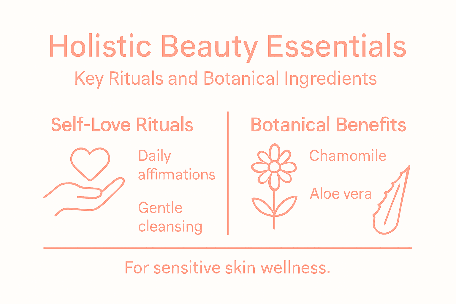 Infographic of holistic beauty rituals and botanicals