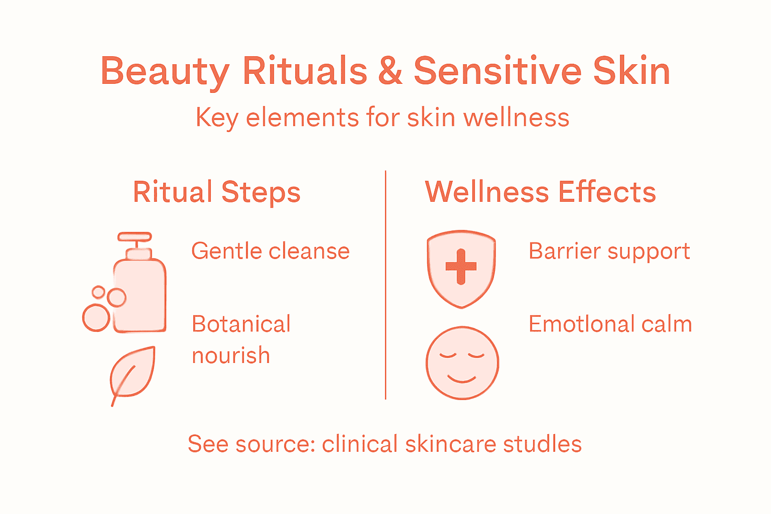 Infographic showing benefits of beauty rituals