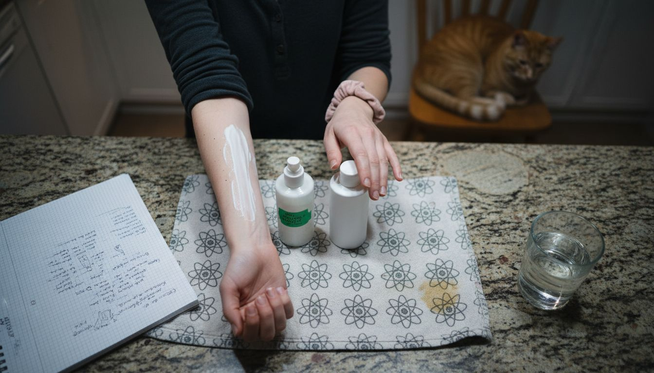 Testing moisturizers on sensitive skin at home