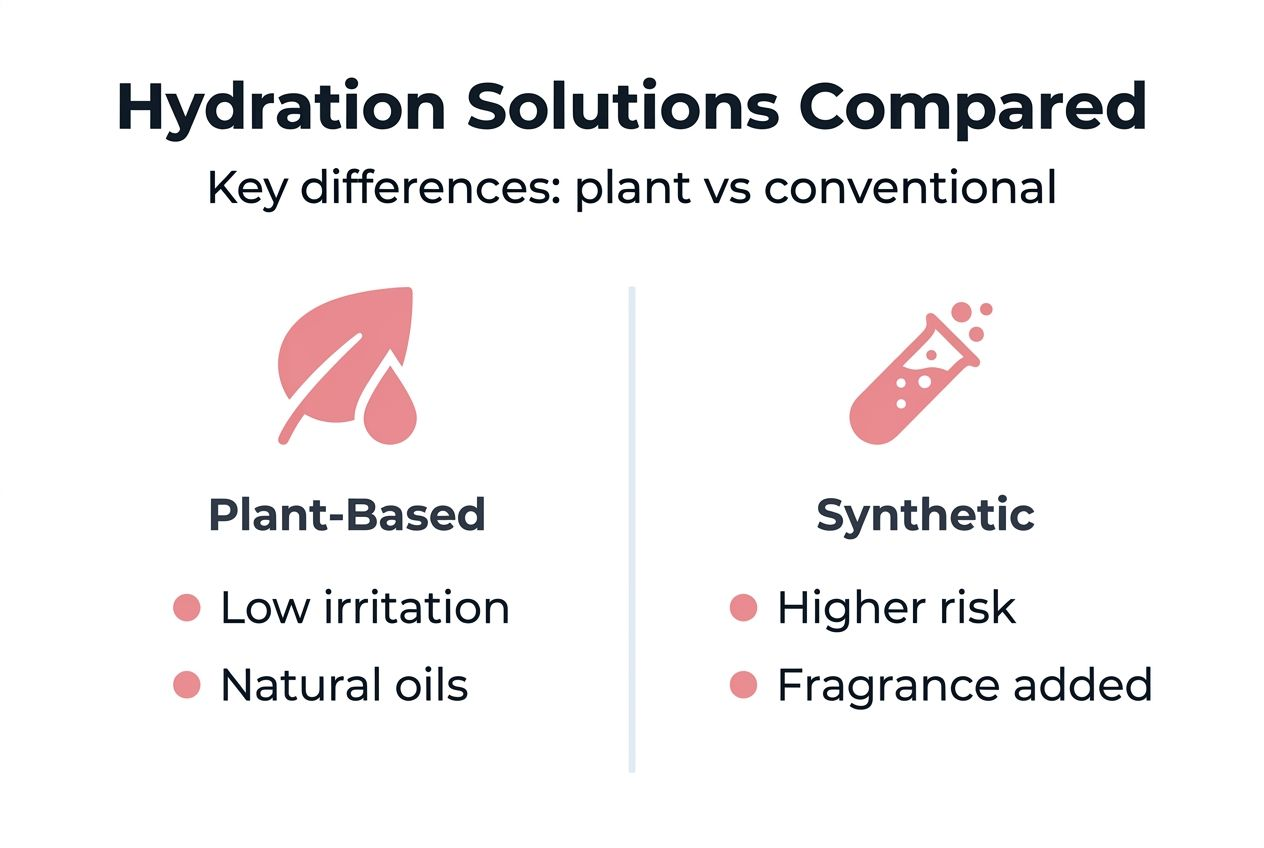 Infographic comparing plant and synthetic hydration