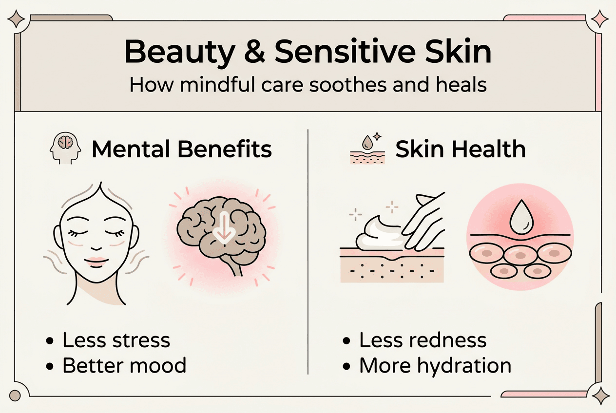 Infographic beauty and sensitive skin benefits
