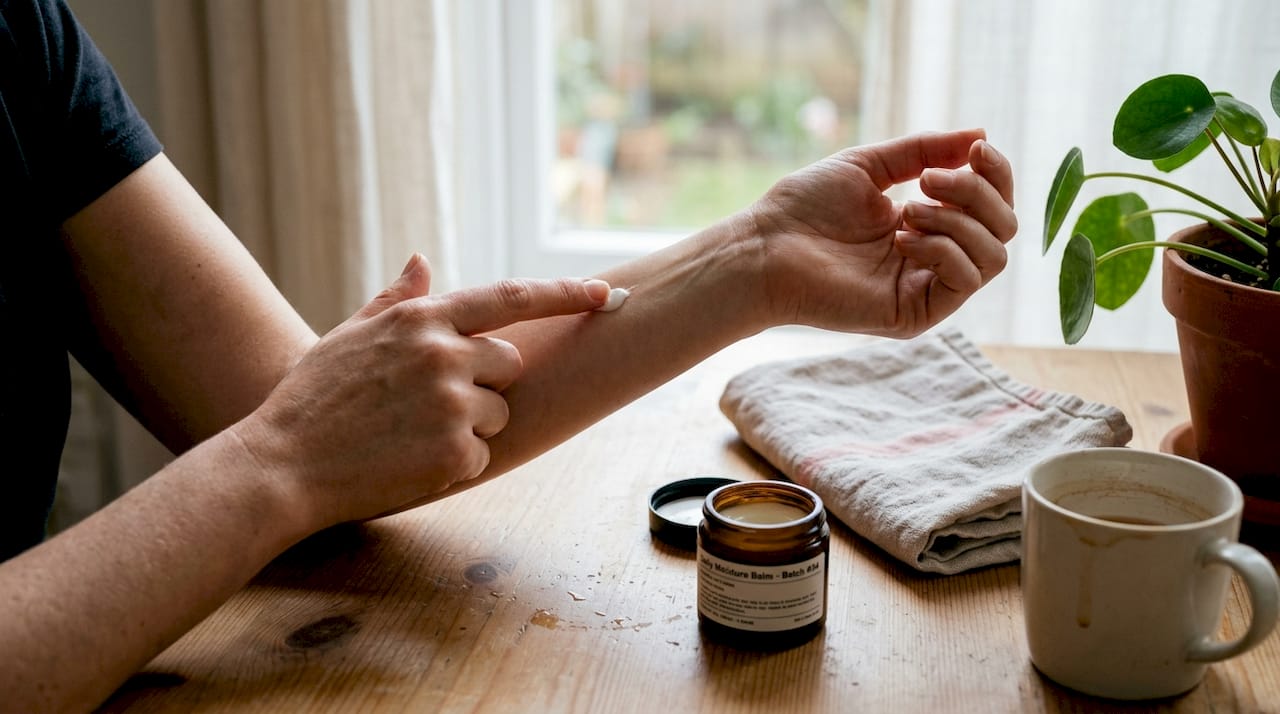 Hands patch-testing cream for sensitive skin