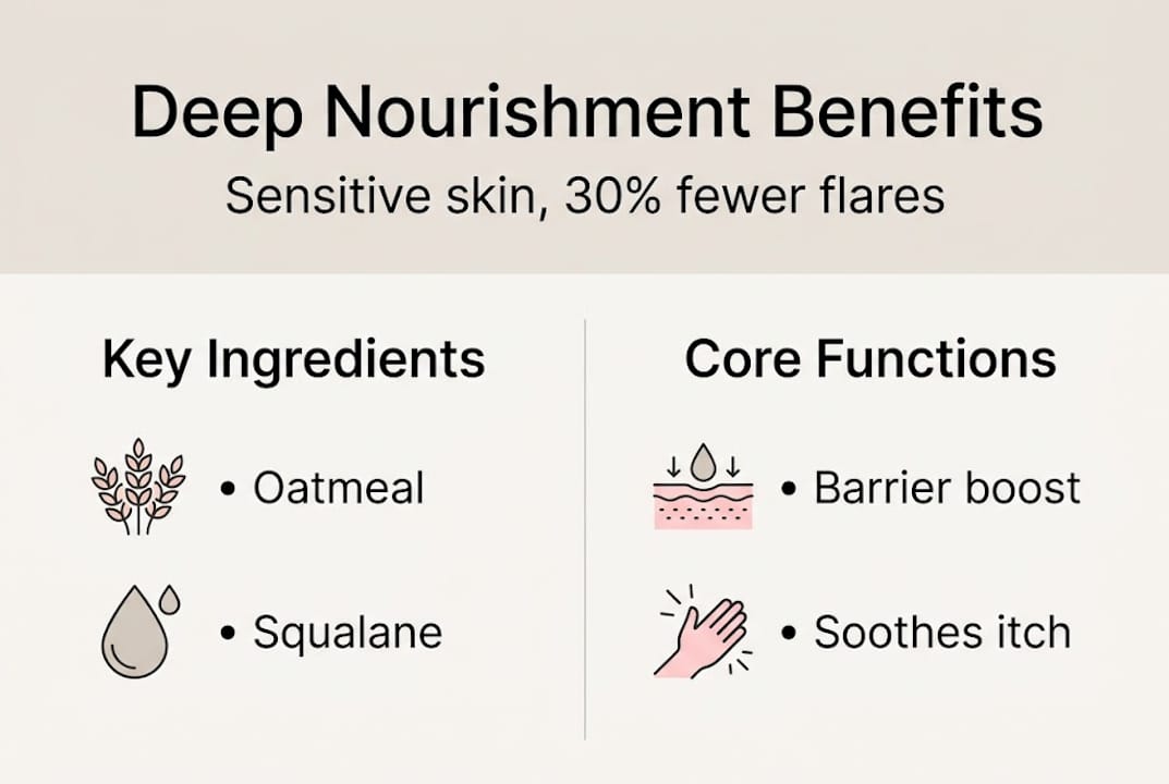 Infographic summarizes deep nourishment benefits
