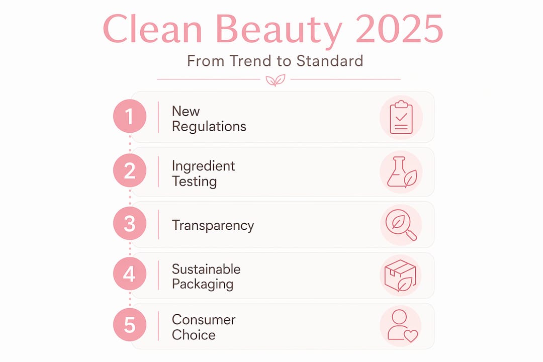 Infographic showing stages of clean beauty evolution