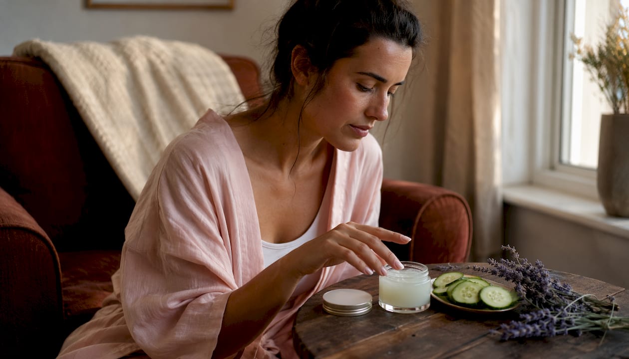 Botanical skincare items for follicular phase