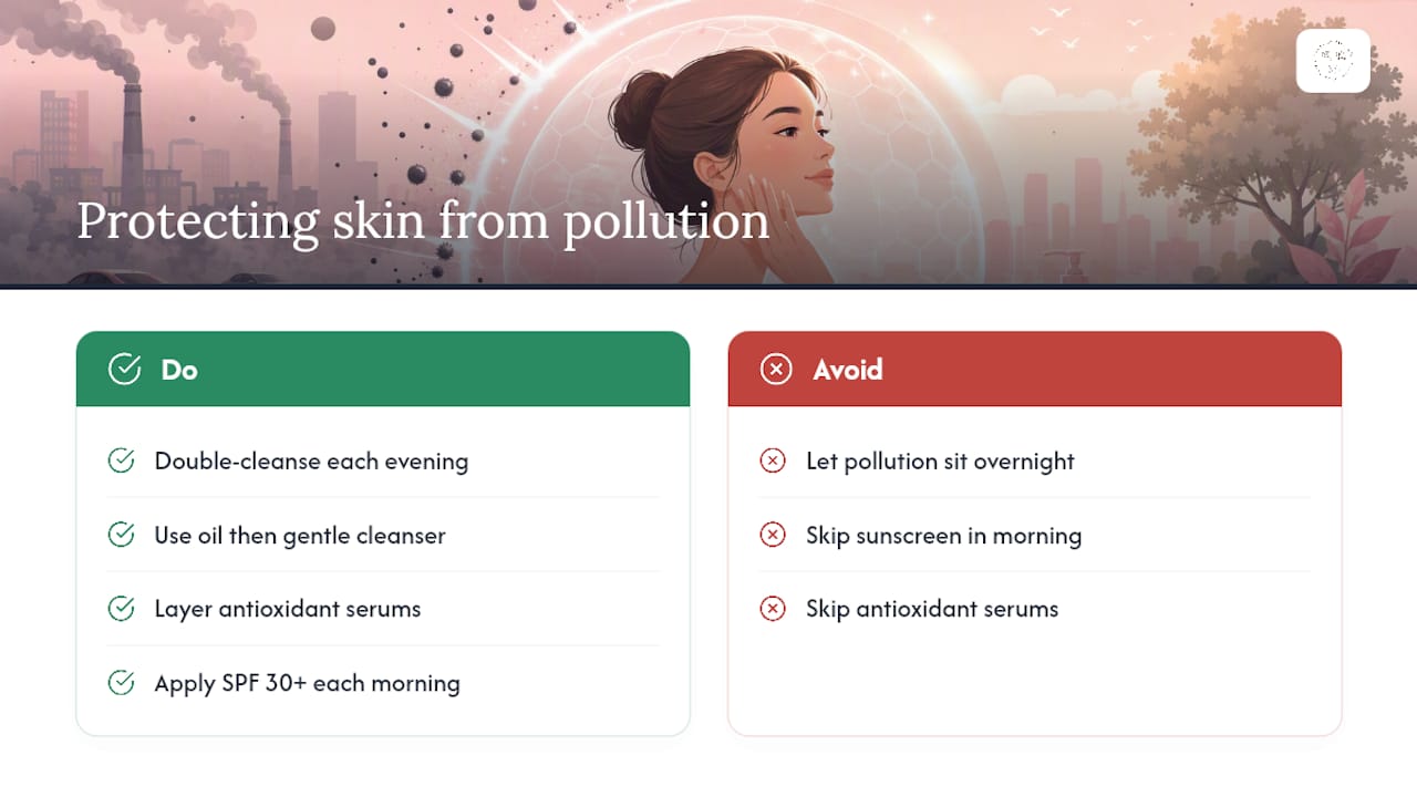 How Does Pollution Affect Skin, and How Do You Protect It? — overview diagram