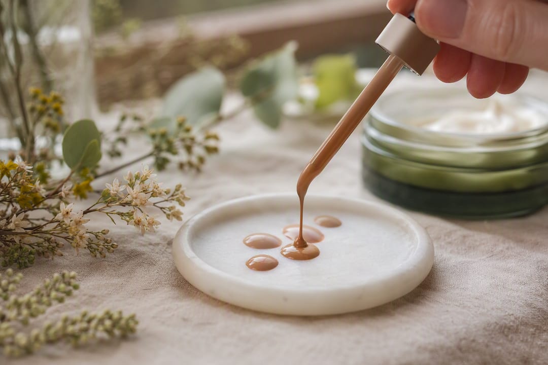 Liquid concealer texture in palette