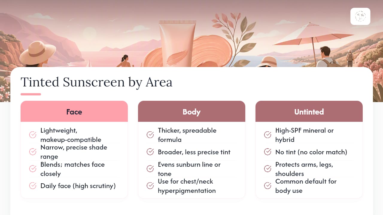 Do You Need a Different Tinted Sunscreen for Your Body? — overview diagram