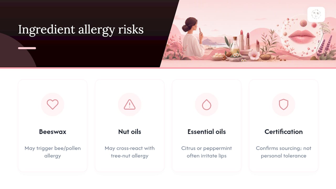 Common natural lipstick allergy trigger categories