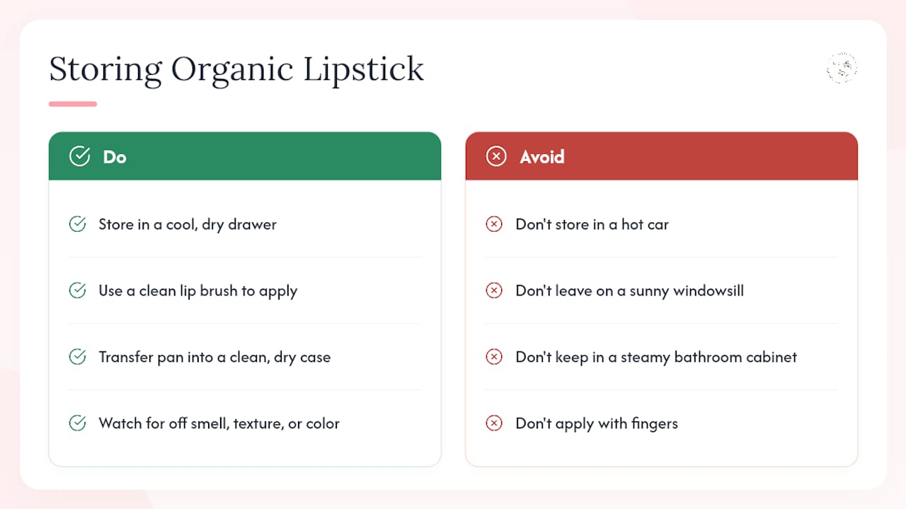 How Should You Store Organic Lipstick to Maximize Shelf Life? — overview diagram