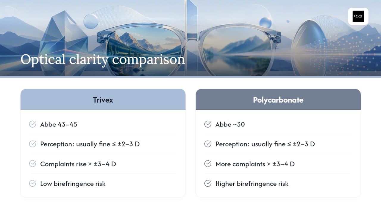 Abbe value and prescription comparison