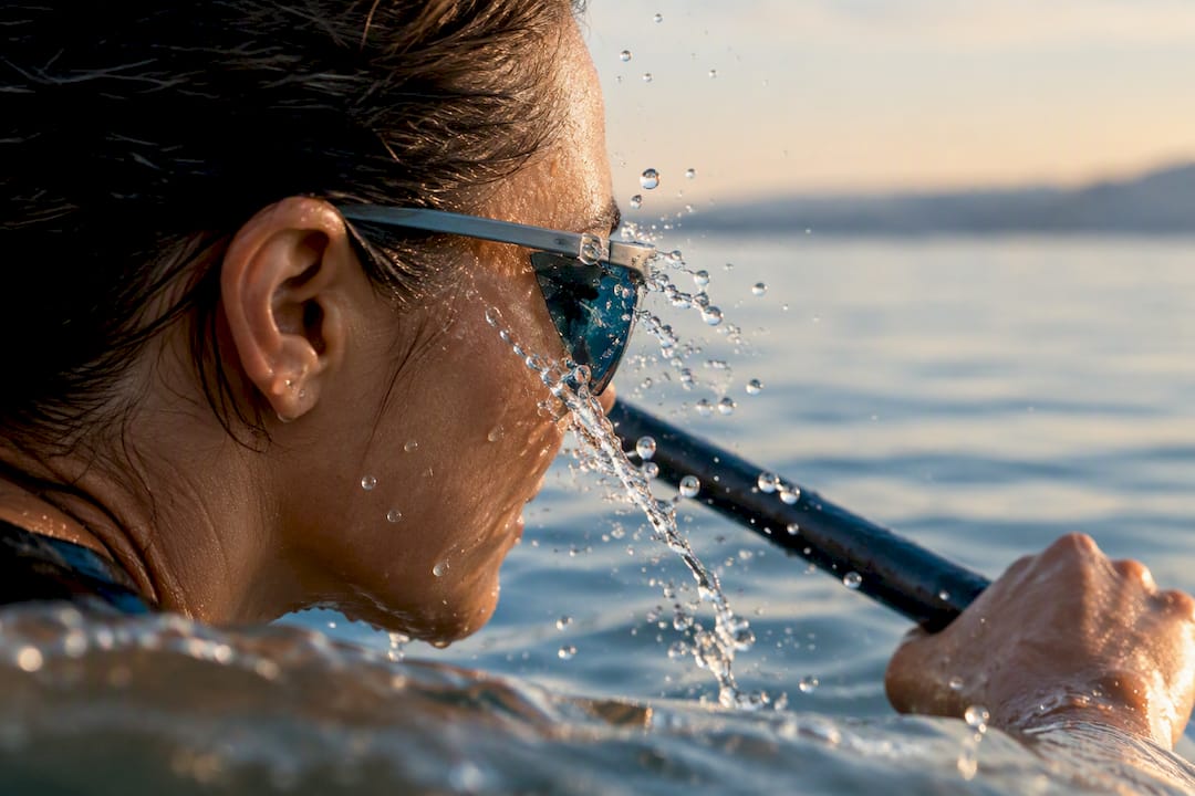 Eyewear enduring splash during water sports