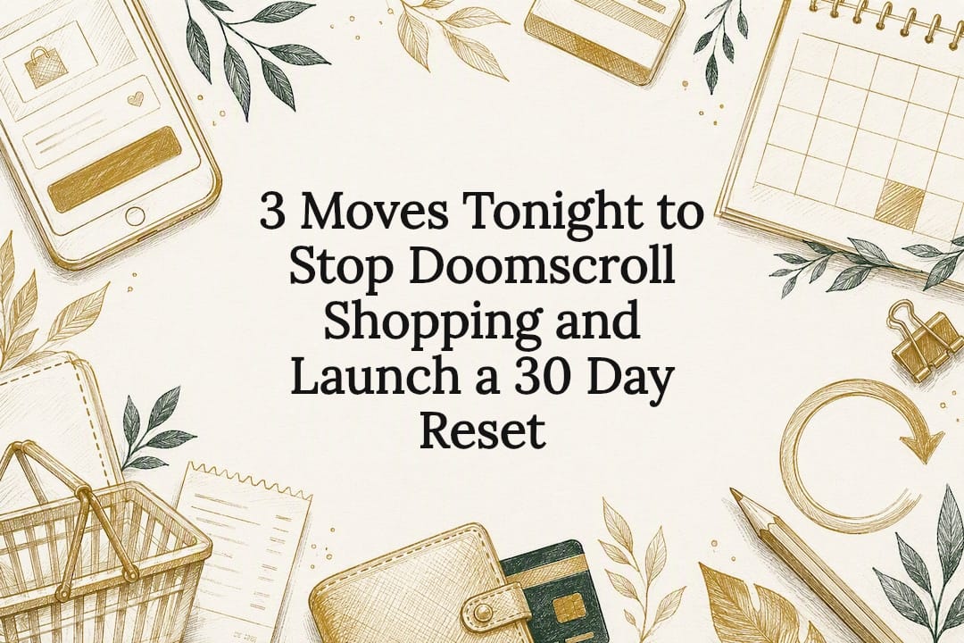 3 Moves Tonight to Stop Doomscroll Shopping and Launch a 30 Day Reset