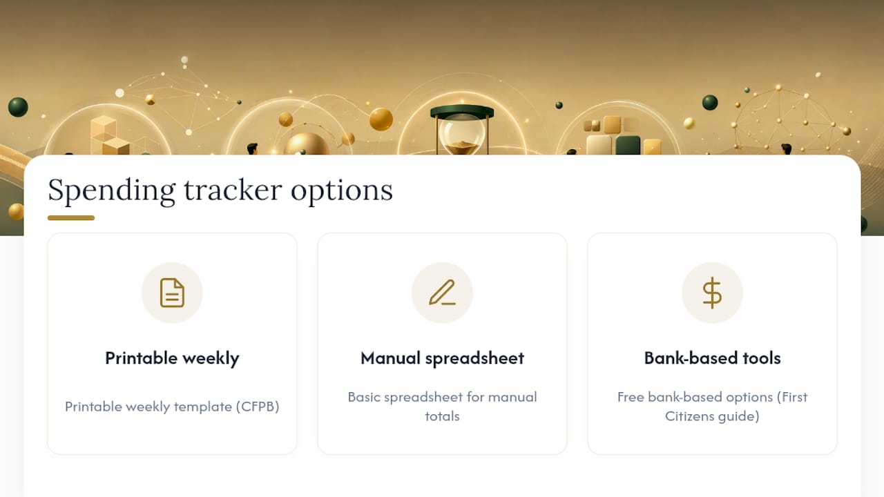 Three spending tracking options compared