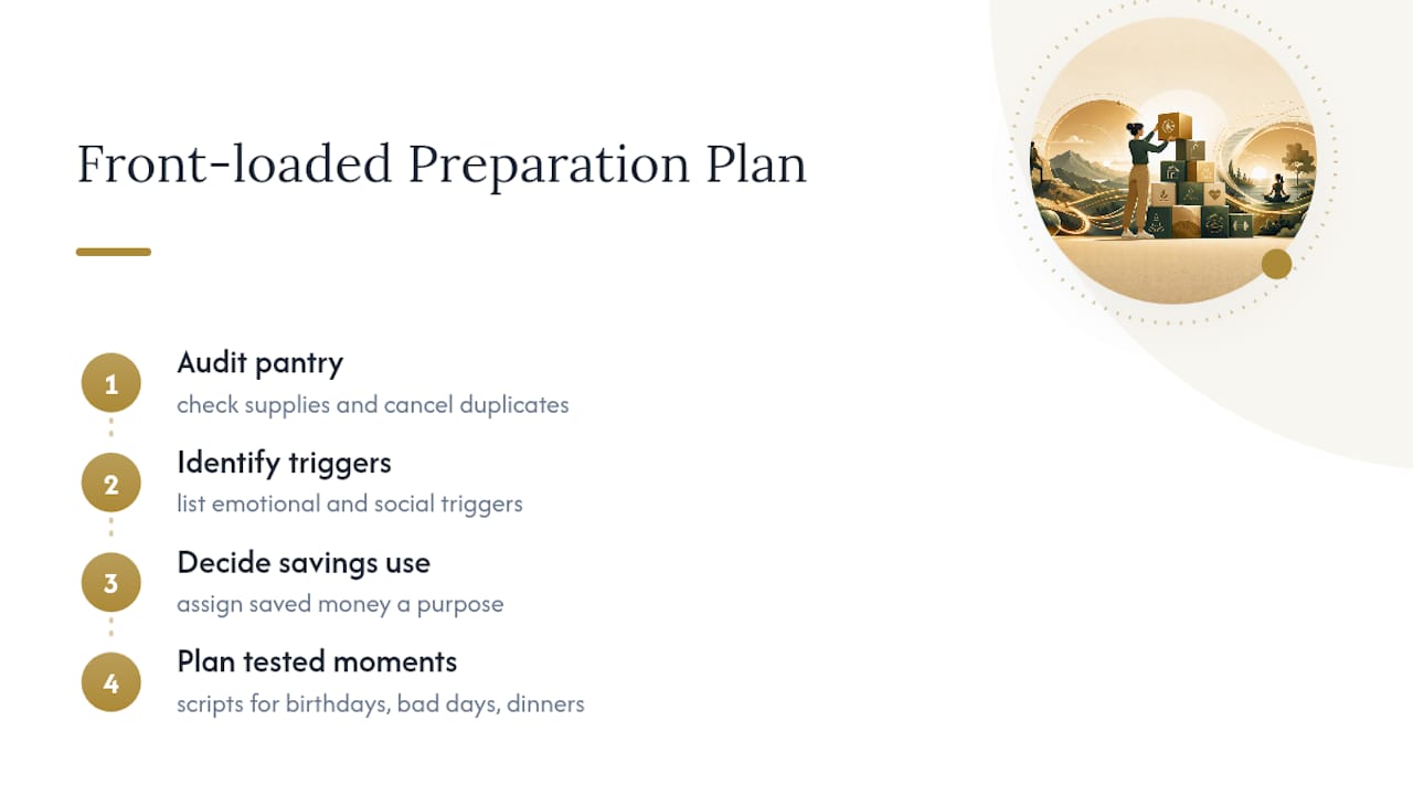 Four-part no spend preparation system