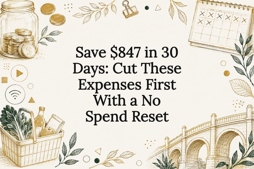 Save $847 in 30 Days: Cut These Expenses First With a No Spend Reset