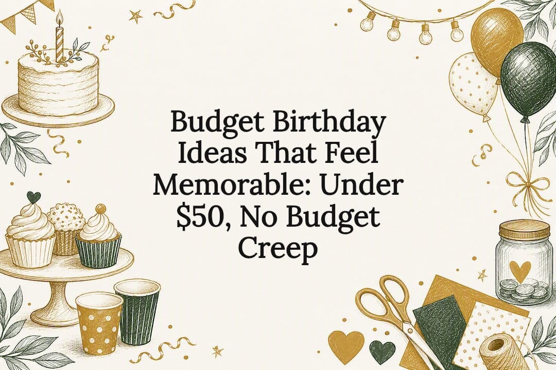 Budget Birthday Ideas That Feel Memorable: Under $50, No Budget Creep