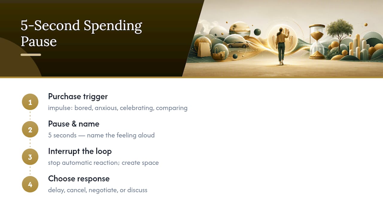 Emotional spending pause and choice process